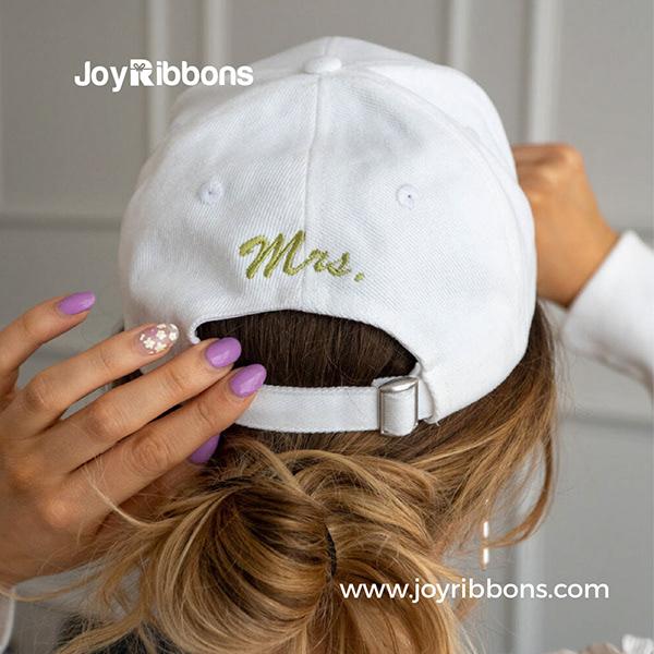 Embroidered Personalised Mrs Cap