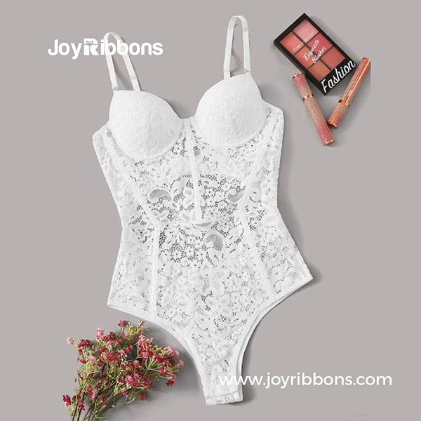 Olivia Lace Teddy With Stockings