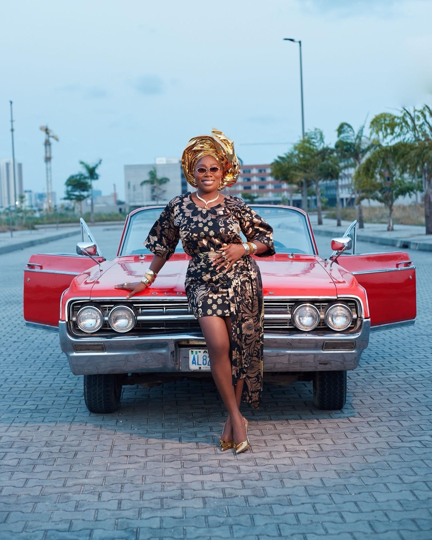 Gilded Noir: Gold Brocade Mini Gown & Asymmetrical Side Train | OutfitLibrary