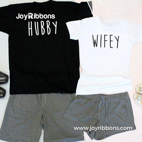 Hubby And Wifey Wedding / Honeymoon Pyjama Set