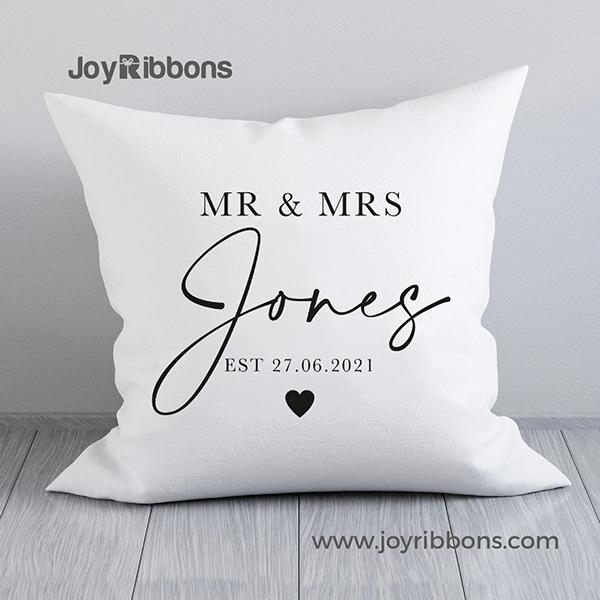 Personalised Wedding Cushion Gift
