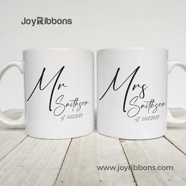 Personalised Mr & Mrs Mugs