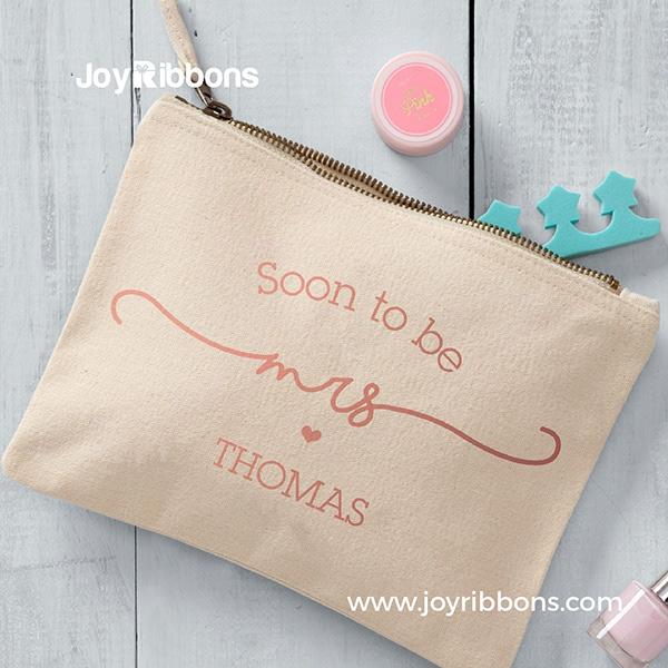 Cream Personalised Cream Mrs To Be Small Cosmetic Bag
