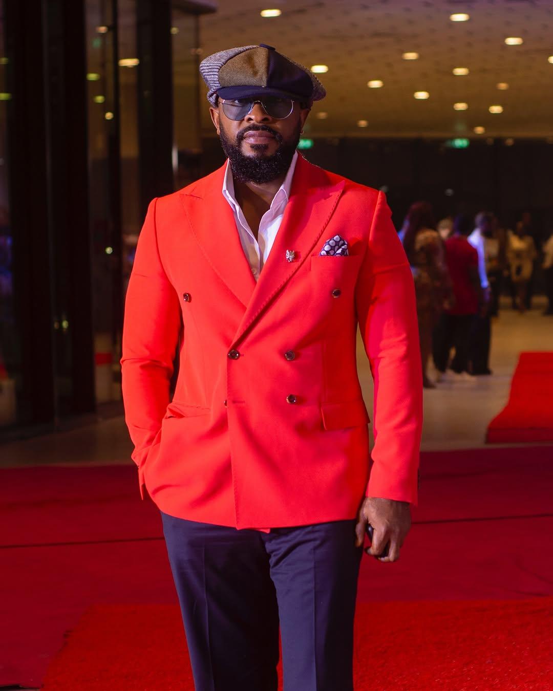 Enyinna Nwigwe Turns Heads in Sharp Red Blazer at Stylish Event | OutfitLibrary.com