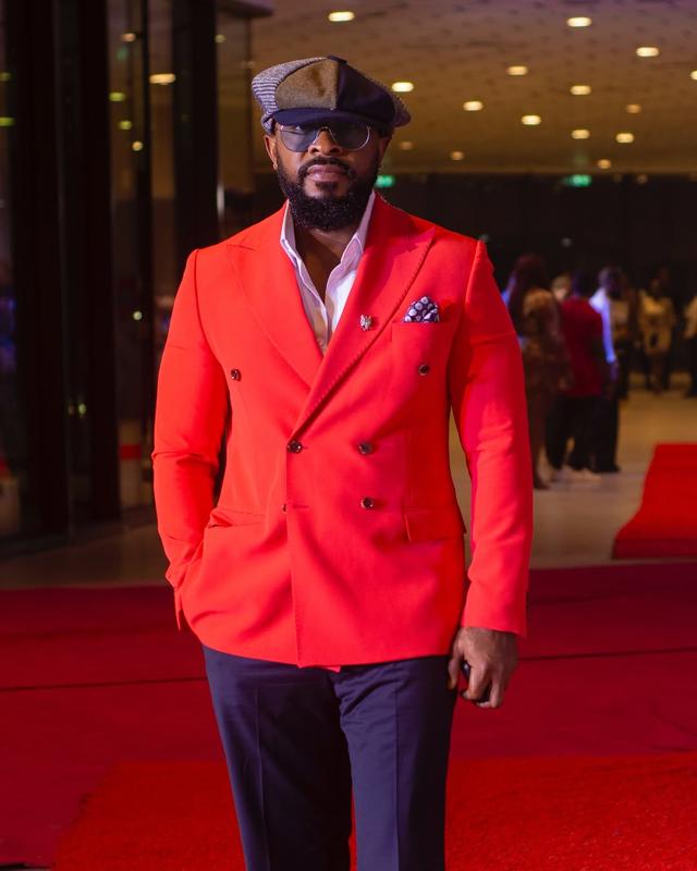Enyinna Nwigwe Turns Heads in Sharp Red Blazer at Stylish Event | OutfitLibrary.com