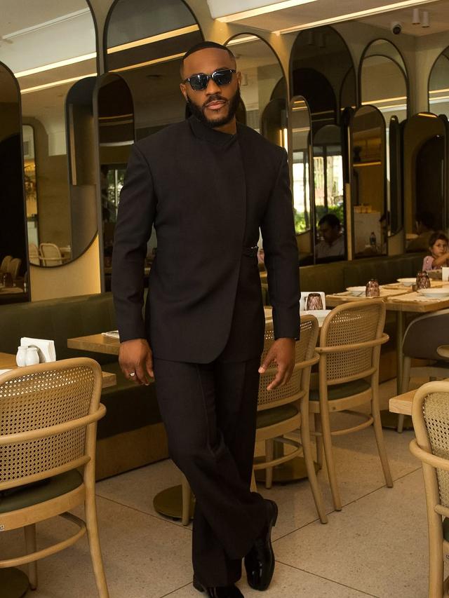 Kola Omotoso Stuns in Clean, Refined Modern Tailored Look | OutfitLibrary.com